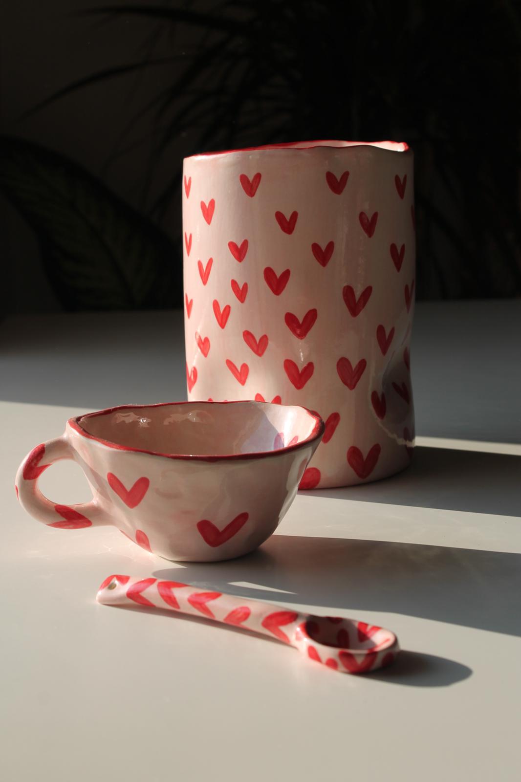 Handmade heart spoon