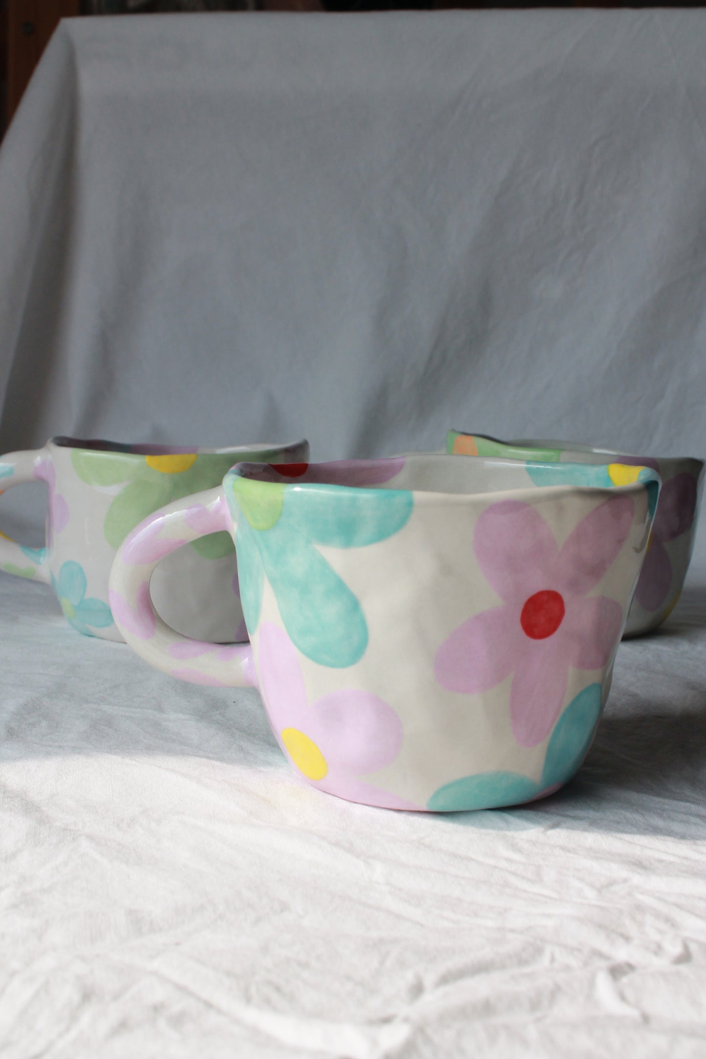 Handmade ceramic Flowers big tall