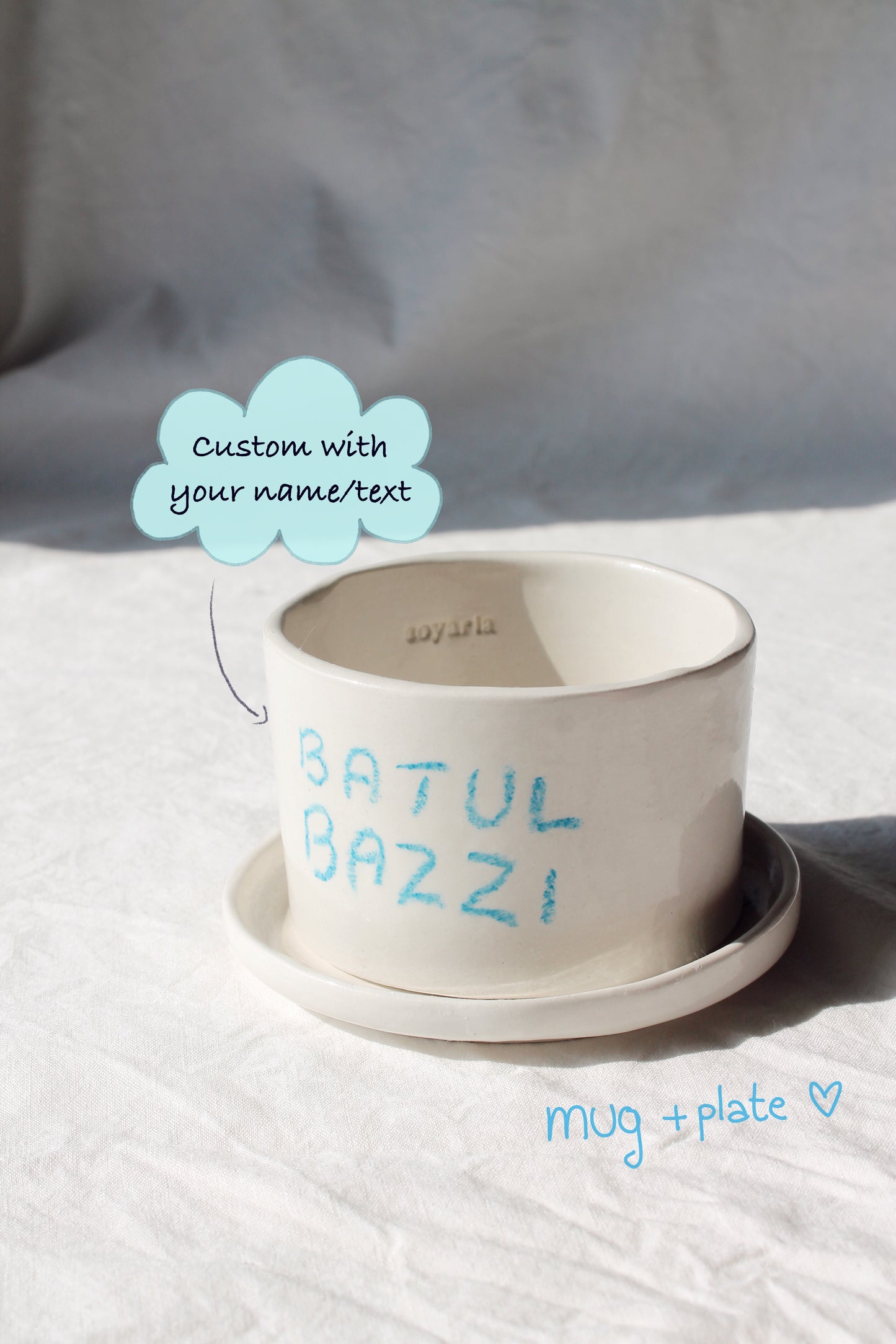 Custom cup + plate