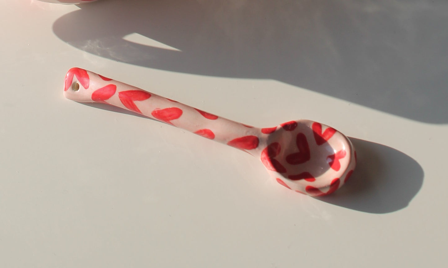 Handmade heart spoon